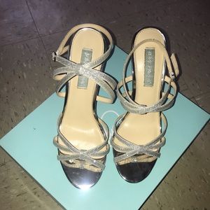 Betsey Johnson silver heels